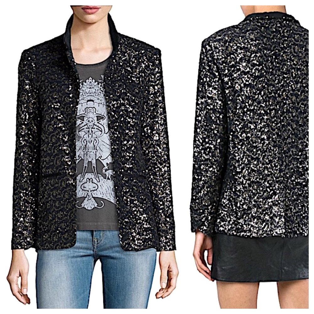 Zadig & Voltaire Black Sequin Blazer